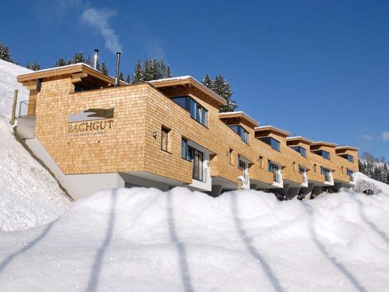 Winterlicher Ausblick auf die Bachgut Chalets 