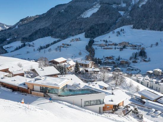 Ausblick auf das Bachgut im Winter 